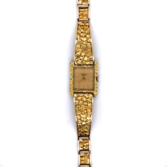 Gold nugget seiko watch